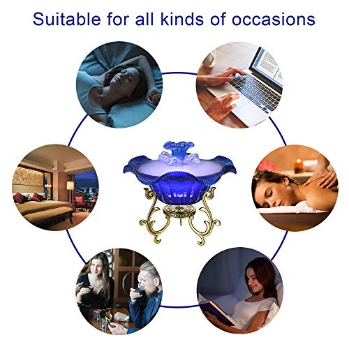 SUMGREEN Desktop Water Fountain Aromatherapy Tabletop Mist Fountain Aroma with LED Colorful