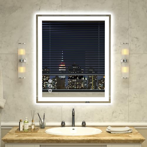 Miskerm LED Bathroom Mirror Smart Dimmable 36x30