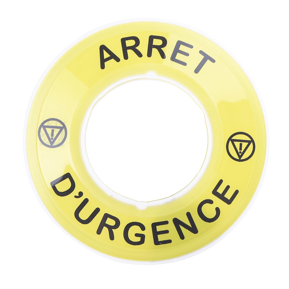 Schneider ZBY9120 Sign Diameter 60 for Not Hold Switch, Arret D 'urgence/Logo ISO13850