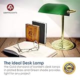 green shade bankers desk lamp