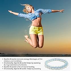 Opalite Gem Semi Precious Beads Bracelet