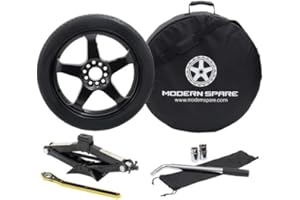 Complete Compact Spare Tire Kit w/Carrying Case - Fits 2017-2023 Tesla Model S - Modern Spare