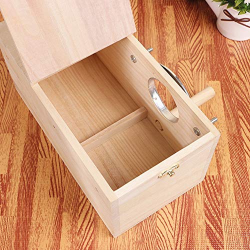 Pet Wood Parakeet Budgie Cockatiel Breeding Nesting Bird Avery Cage Box (S) - Thumbnail 4