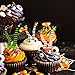 Whaline Halloween Cupcake Toppers Witch Boot Paper Cupcake Decorations for Cupcake Dish Decoration Party Supplies, 30 Pack