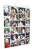 Thinking Gifts Picture Pockets Photo Hanging Display, 40 photos in 20 pockets, Large, Clear, 1 unit (PPL )