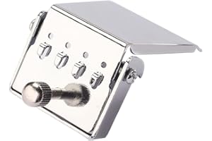 HEALLILY 4 String Banjo Tailpiece Bridge Plate, Alloy Material, Easy Installation and Maintenance for Banjo Repair and Restoration (Silver)