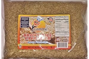 Yummmy Whole Grain Brown Parboiled Rice - Arroz integral 3.5 lb. (56 oz) Kosher certified, Product of USA