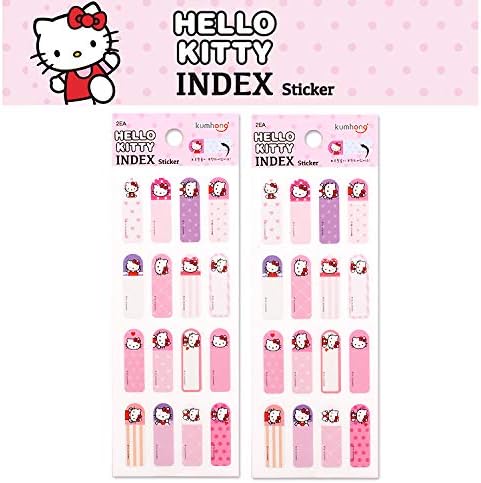 Sanrio Hello Kitty Self Laminating Name Label Index Sticker : 2 Sheets 1 Set