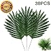30 Pcs Faux Palm Leaves with Stems Artificial Tropical Plant Imitation Safari Leaves Hawaiian Luau Party Suppliers Decorations,Tiki,Aloha Jungle Beach Birthday Leave Table Decorations primary