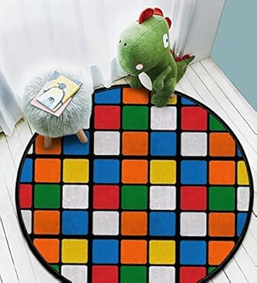 Area Round Rug Home Decor Baby Crawling Mats Non Slip Pad Rubik S