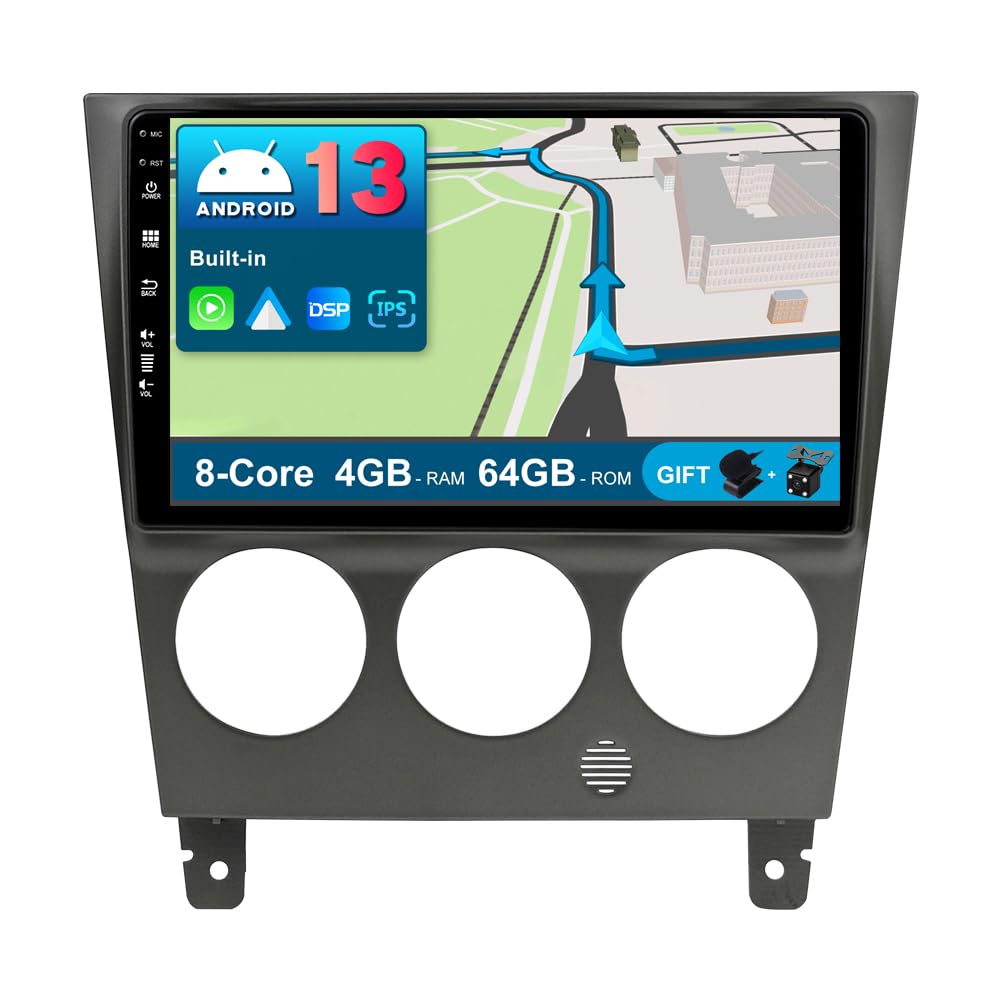 BXLIYER Android 12 IPS Car Stereo For Subaru Impreza GD GG (2002-2007) - Wireless CarPlay/Android Auto - 4G+64G - LED Camera + MIC - 9 Inch 2 Din - DSP Steering Wheel DAB Fast-boot 360-CAM WIFI Google