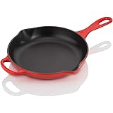 Le Creuset Enameled Cast Iron Signature Iron Handle Skillet, 9" (1-3/8 qt.), Cerise