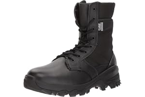 5.11 Tactical Men's 8" Black Leather Speed 3.0 Waterproof Combat Military Boots, Style 12371