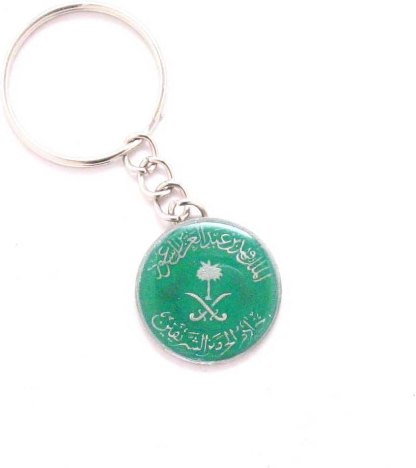 Saudi Arabia Key Chain Coin Vintage Flag Style Mecca Army Navy Marines Air Force
