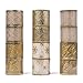 ARCCI Christmas Wired Edge Ribbon, Holiday Party Assorted Organza Swirl Sealing Sheer Glitter Gift Wrapping - 36 Yards (6 Rolls x 6yd) 2.5 Inch - Gold/White
