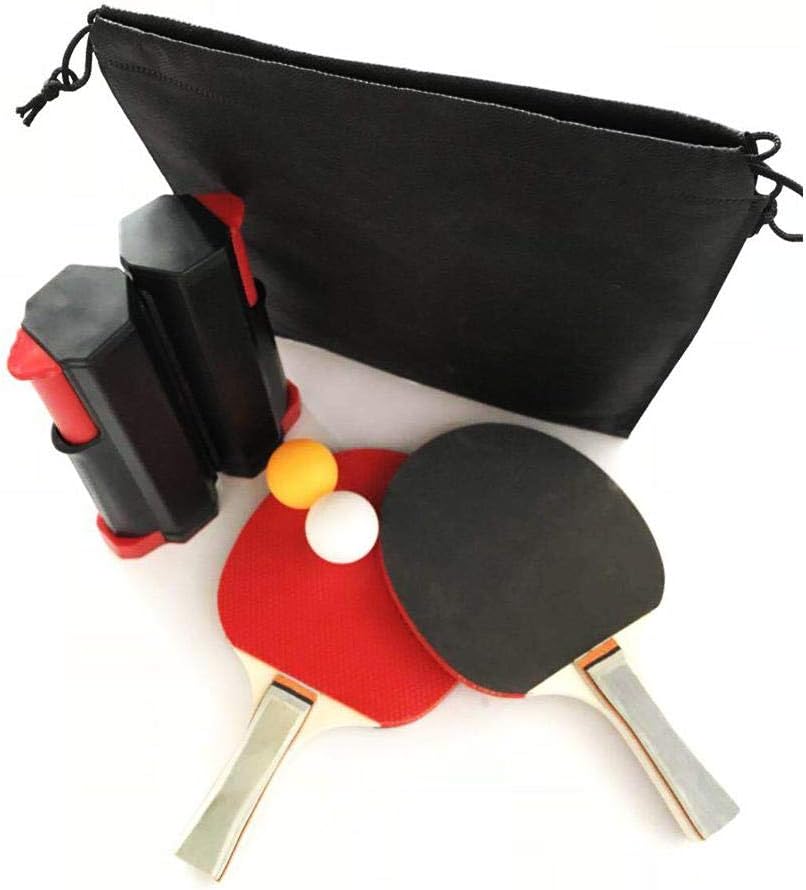 Ping Pong Set, Professional Table Tennis Set with Retractable Net (Bracket Clamps), Balls, and Posts Regulation Table Tennis Accessories, Advanced Home Indoor or Outdoor Play, Storage Case