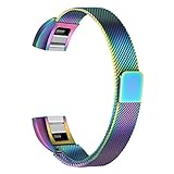 For Fitbit Alta HR and Alta Bands, bayite Replacement Milanese Loop Stainless Steel Metal Bands Small Pearlescent