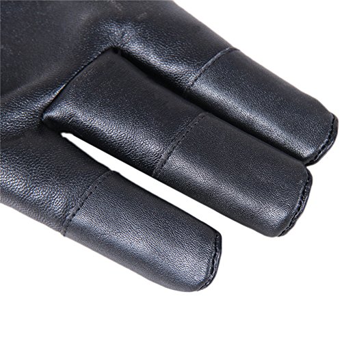 image for CyberDyer Elastic Leather Archery Three Finger Protective Glove For Re