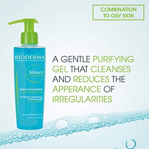 bioderma sebium foaming gel facial cleanser for combination to oily skin