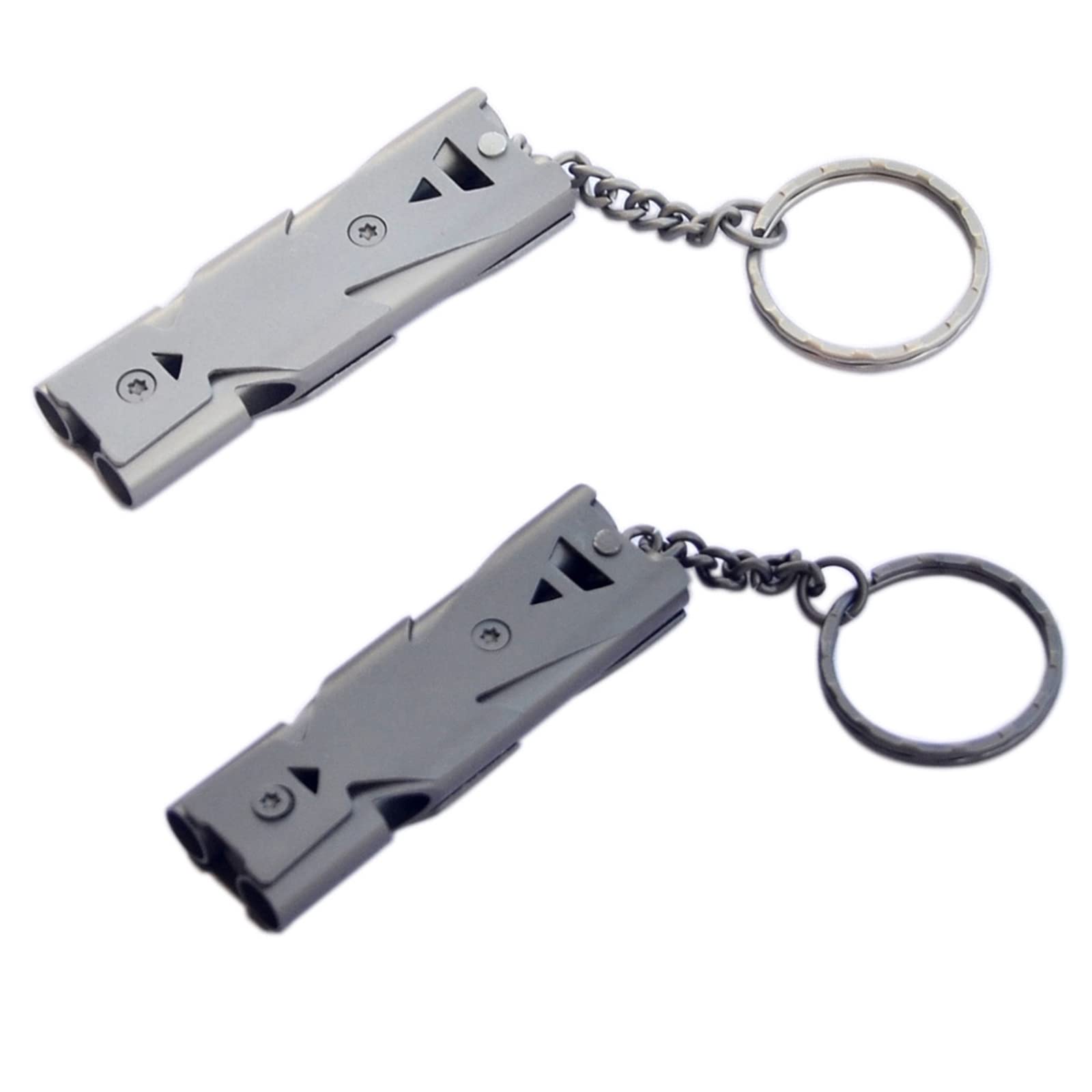 Floatdream 2 x emergency whistle, emergency whistle, emergency whistle, for outdoor activities such as school, camping, fishing, life-saving emergencies and other activities (2 colours)