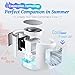 ShookOne Portable Air Conditioner Small Personal USB Air Cooler, Humidifier and Purifier Desktop Cooling Fan with Breathing LED Night Light and 3 Speeds for Office Home Travel