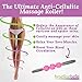 Brazilian Belle Trigger Point Massager Stick - Perfect for Body Toning, Anti- Cellulite Action & Stress Relief- Acupressure Therapy with Three Rolling Massage Balls