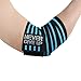 Workouty Exercise Fitness Elastic Elbow Straps 40inches Elbow Wrist Knee Support Brace One Pair with Carry Bag (Blue)