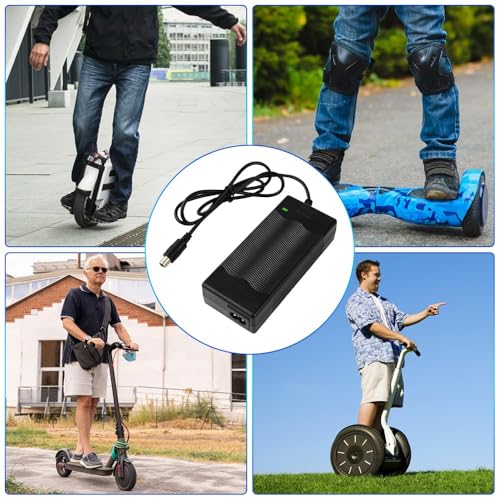 Electric Scooter Charger Mobility Scooter Charger 42V 2A AC Power Adapter Battery Charger for Electric Self-Balancing hoverboard Scooter Chargers Adapter with 6 Connections