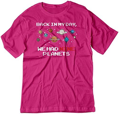 BSW Youth Back in My Day, We Had NINE Planets Pixel Vintage Shirt LRG Raspberry