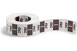 Smead BCCR Bar-Style Color-Coded Alphabetic Label, R, Label Roll, Brown, 500 Labels per Roll, (67088)