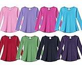 City Threads Girls Thermal Long Sleeve Tunic Shirt For School & Play, Made in USA
