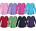 City Threads Little Girls' Thermal Long Sleeve Tunic Shirt Tee Dress for School Party Play, Deep (medium) Purple, 4T