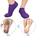 Bememo 4 Pairs Moisturizing Gel Socks Soft Spa Gel Socks for Repairing and Softening Dry Cracked Feet Skins (Pink, Rose Red, Blue and Purple)