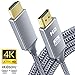 4K HDMI Cable,Capshi 15FT HDMI Cord High Speed 18Gbps HDMI to HDMI Cable,4K, 3D, 2160P, 1080P, Ethernet - 28AWG Braided HDMI 2.0 Cable - Audio Return Compatible UHD TV, Blu-ray, PS4/3, Monitor, PC primary
