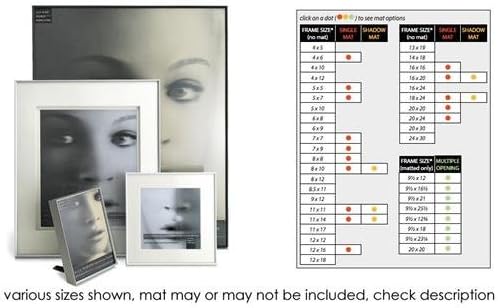 Framatic Fineline 8x8" Aluminum Frame with a Thin Face for a 5x5" Photograph, Silver