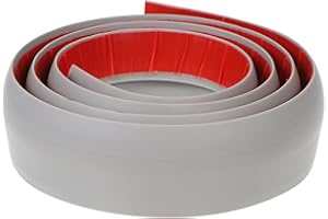 Gatuida Self-adhesive Floor Transition Strip Grey 5mm Soft Edge Trim for Door Thresholds Sturdy Flooring