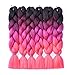 6Pcs/Lot 24inch Jumbo Braids Salon Crochet Ombre Twist Braiding Hair Extensions High Temperature Synthetic Fiber Hair for 100g/pc (M54#)