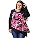 Alya Women Plus Size Floral Prints Asymmetric Hem Layered Tunic Top