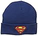 Superman Men's Cuffed Knit Beanie with Patch Logo, Navy, One Size