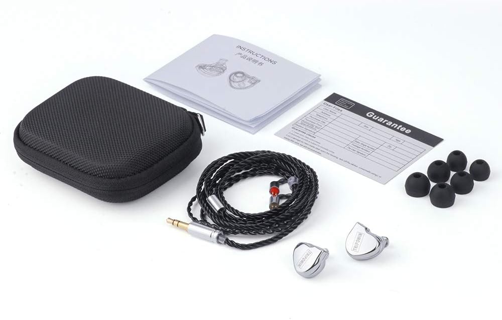 Amazon Com Tripowin Tc 01 1dd 10mm Si Pu Driver Hifi In Ear Earphone With Metal Housing Detachable 0 78mm 2pin Cable Silver Home Audio Theater