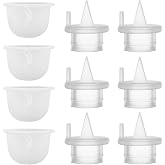 6pcs Duckbill Valves and 4pcs Silicone Diaphragm Compatible with Zomee Z1/Z2/BabyBuddha/NCVI 8782/8780/Motif Twist Breast Pump Replacement Pump Accessories