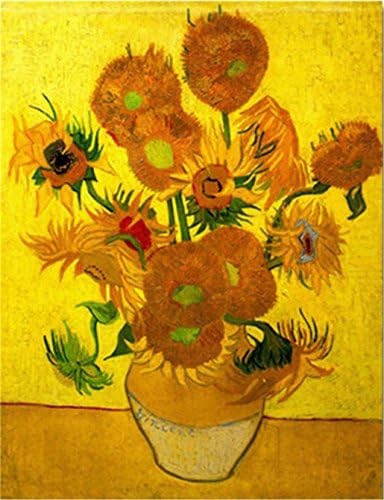 Full Diamond Painting Van Gogh Post-Impressionism Diy Diamond Embroidery Still Life---Vase With Fifteen Sunflowers