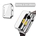 Watch Case Compatible with Apple Watch Series 2 Case 38mm, 2win2buy Full Cover Slim Hard PC Plated Protective Bumper Cover with 0.2mm Shockproof Sheld Guard Screen Protector Silver
