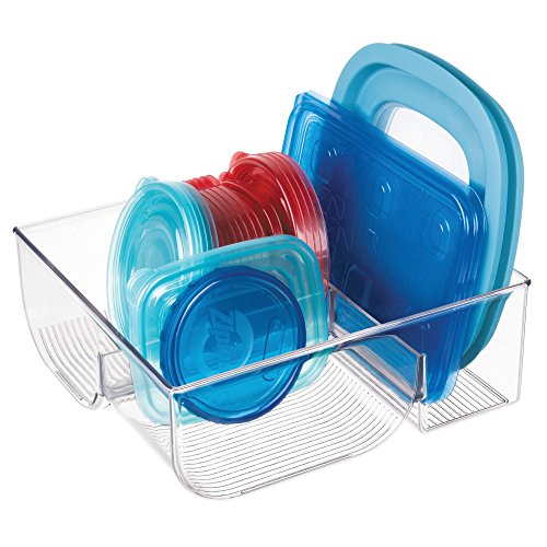 iDesign Plastic Kitchen Binz Food Container Lid Storage Organizer for Pantry