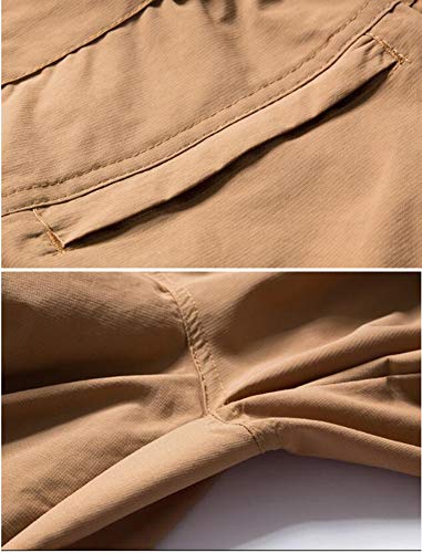 YAXuan Men's Pants, Quick Dry Mens UV Protection Zip Off Convertible Walking Hiking Trousers for Mountaineering,3,XXXL