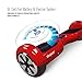 Skque I1.1 UL2272 Smart Two Wheel Self Balancing Electric Scooter, Red, 6.5