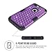 iPhone 7 Plus Case, LONTECT Hybrid Heavy Duty Shockproof Diamond Studded Bling Rhinestone Case with Dual Layer [Hard PC+ Soft Silicone] Impact Protection for Apple iPhone 7 Plus - Purple/Black