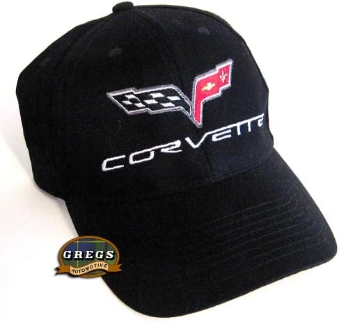 Gregs Automotive Compatible Corvette C6 Hat Cap in Black - Bundle with Driving Style Decal