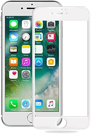 CLETO 6D GLASS FILM iPhone 8 Plus 7 Plus Screen Protector Full Coverage Tempered Glass Screen Protector Film Edge to Edge Protection for Apple iPhone 8 Plus 7 Plus 5.5 Inch (WHITE, 5.5INCH)