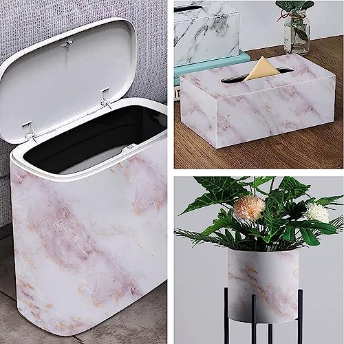 Marble Furniture Stickers Adhesive 90 x 500 cm Adhesive Paper for Furniture | White Marble Waterproof PVC Decorative Kitchen Bathroom Bedroom Self-Adhesive Furniture Sticker